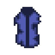 Worn blue vest