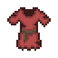 Worn red tunic